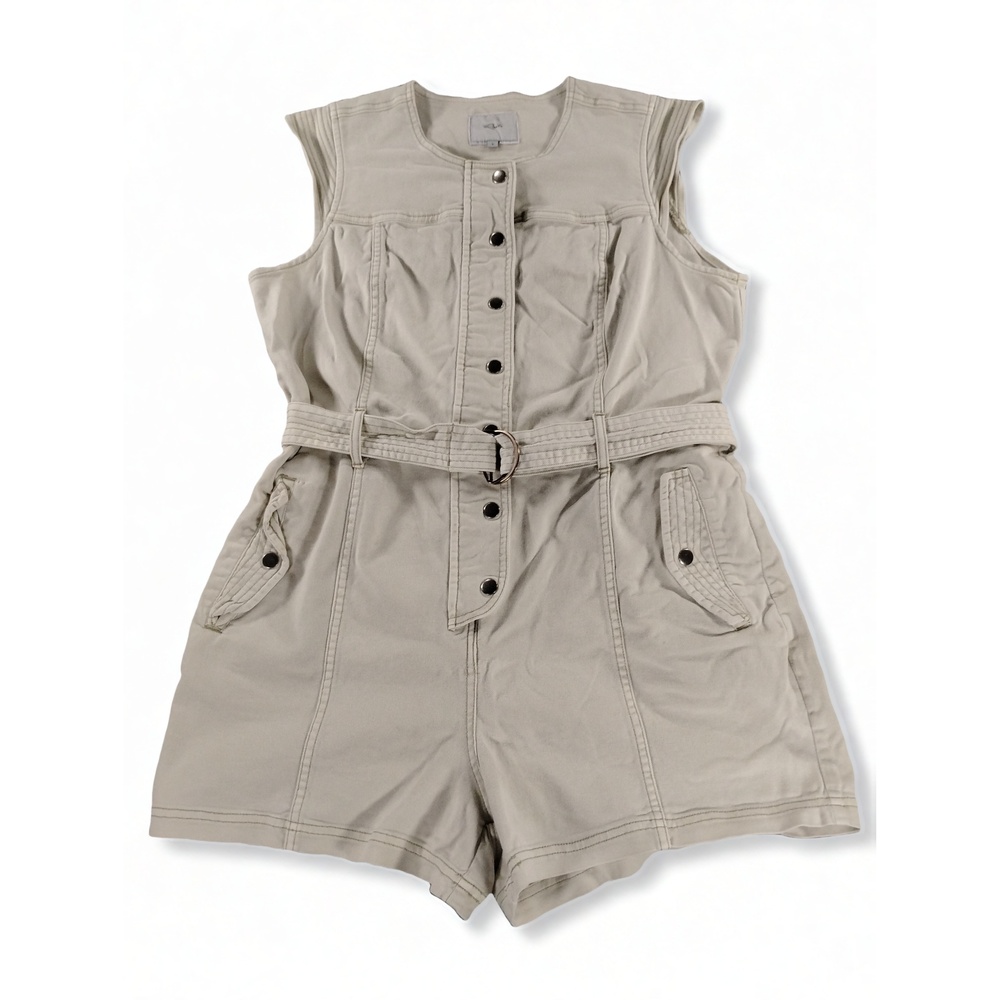 Rails Bessie Romper Large Cotton Utility Jumpsuit Belted Minimalist Streetwear